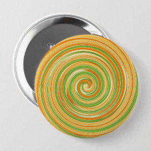 Spiral of Fun Citrus Colours  10 Cm Round Badge