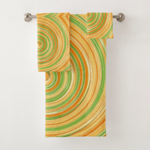 Spiral of Fun Citrus Colours  Bath Towel Set