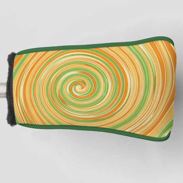Spiral of Fun Citrus Colours  Golf Head Cover (Front)