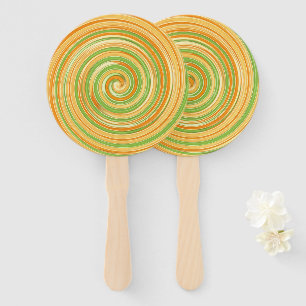 Spiral of Fun Citrus Colours Kids Birthday Party Hand Fan