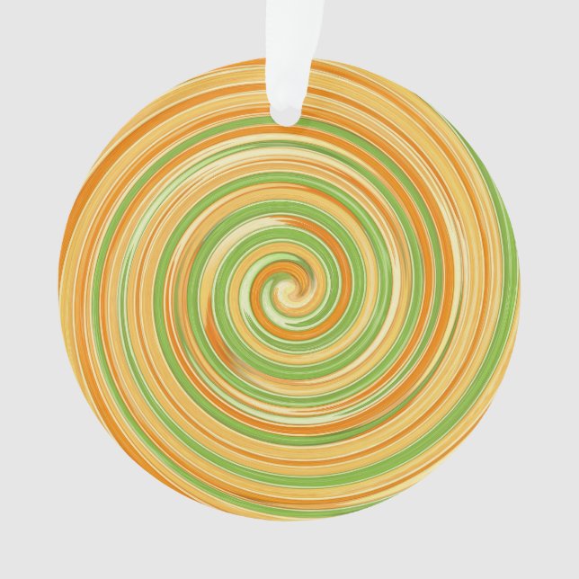 Spiral of Fun Citrus Colours  Ornament (Front)