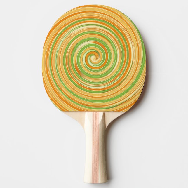 Spiral of Fun Citrus Colours  Ping Pong Paddle (Front)