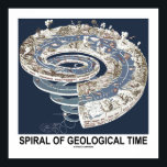 Spiral Of Geological Time (Earth's History Spiral) Poster<br><div class="desc">Showcase your educational,  scientific,  geological time side with this poster featuring Earth's history along a spiral of time.  Includes eons,  epochs,  and periods,  along with the following caption: "Spiral Of Geological Time".</div>