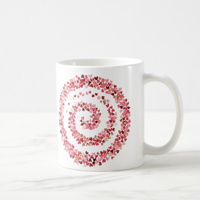 Spiral of Love Hearts Coffee Mug (Right)
