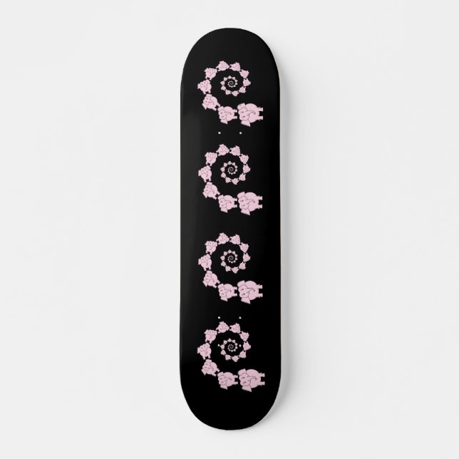 Spiral of Pink Elephants. Skateboard (Front)