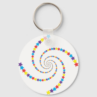 Spiral of stars with joy key ring