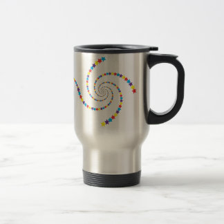 Spiral of stars with joy travel mug