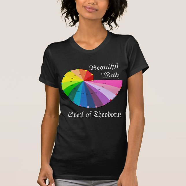 Spiral of Theodorus Beautiful Math T-shirt (Front)