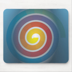 SPIRAL ON BLUE BACKGROUND MOUSE MAT