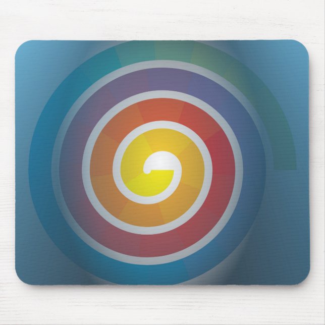 SPIRAL ON BLUE BACKGROUND MOUSE MAT (Front)