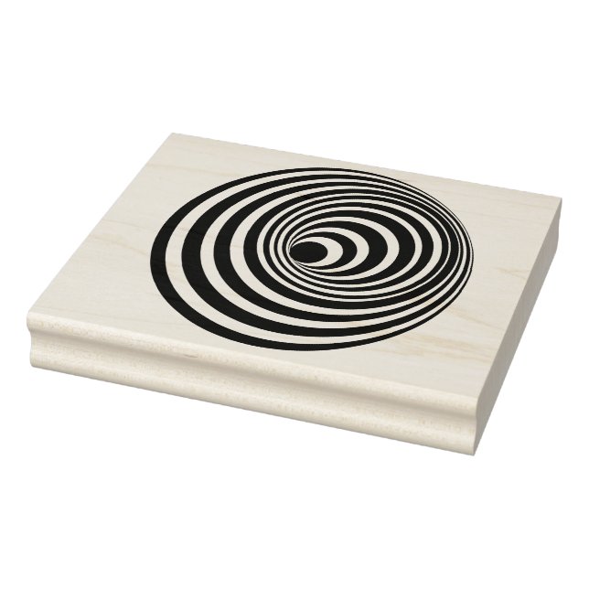 Spiral Optical Illusion Rubber Art Stamp (Stamp)