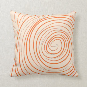 Spiral Orange Cushion