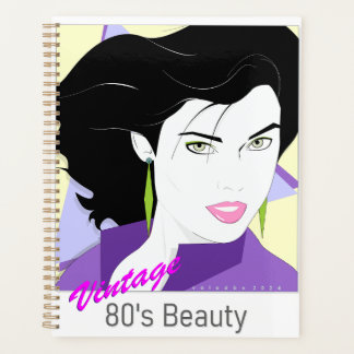 Spiral Panner - with Woman's Face 80s Style Planner