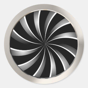 Spiral pattern classic round sticker
