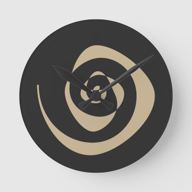 spiral pattern design round clock (Front)