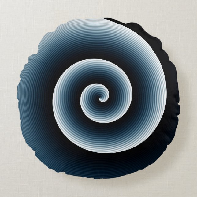 Spiral Pattern - Two Colours on Two Sides Round Cushion (Front)