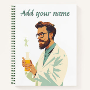 Spiral Personalised Name - scientest N Notebook