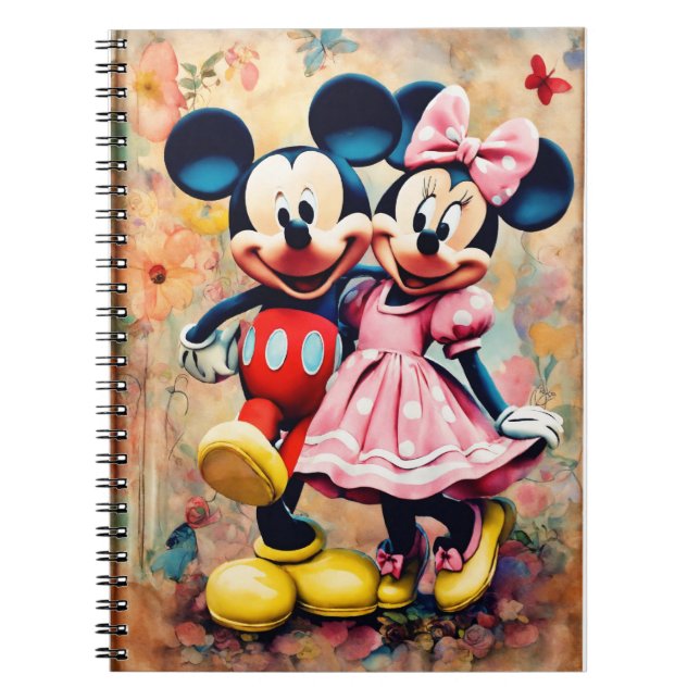  Spiral Photo Notebook - Minnie and Mickey  (Front)
