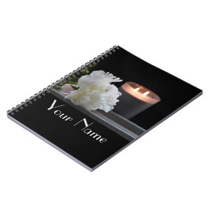 Spiral Photo Notebook Peony and a Candle