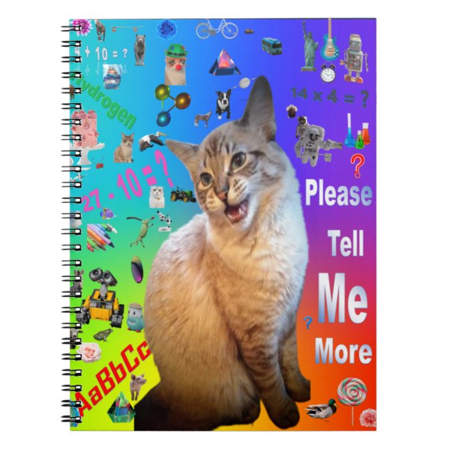  Spiral Photo Notebook Ragdoll Cat Learning (Front)