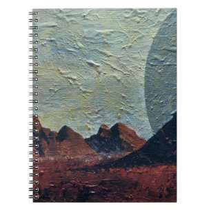 Spiral Photo Notebook Red Planet Design