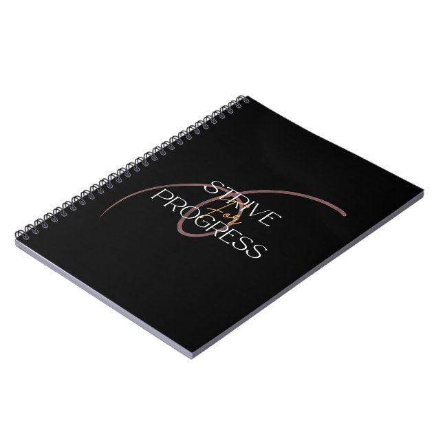 Spiral Photo Notebook Strive For Progress (Left Side)