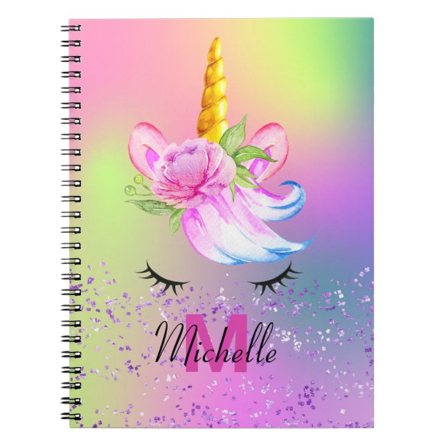 Spiral Photo Notebook unicorn (Front)