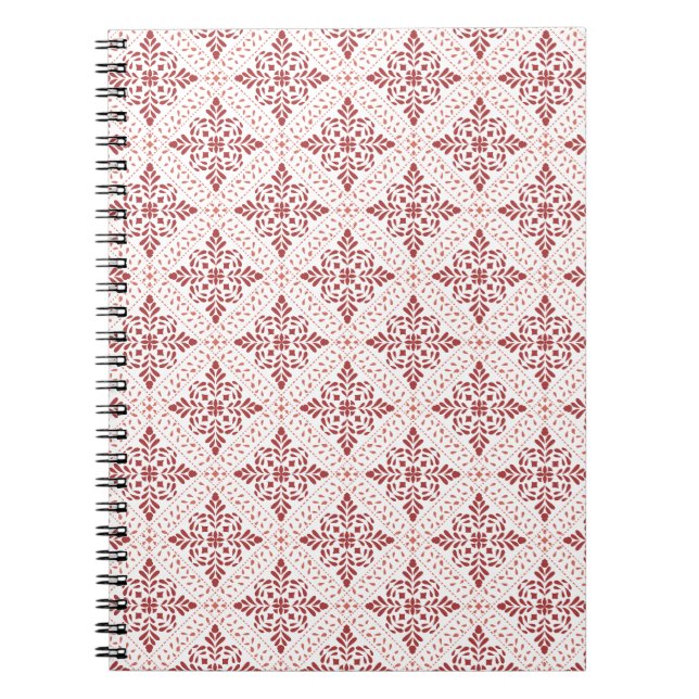 Spiral Photo Notebook with Red and Pink Design (Front)