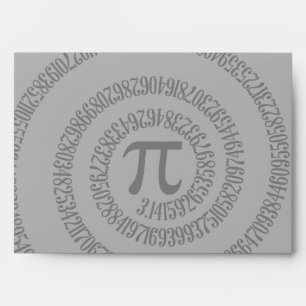 Spiral Pi Click Customise to Change Grey Colour Envelope