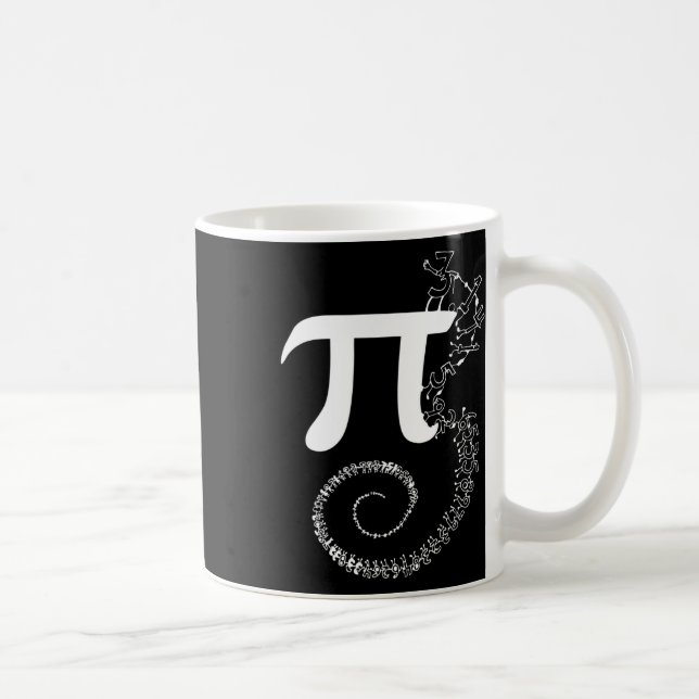 Spiral Pi Math Funny Pi Day 3.14 Math Equation Gif Coffee Mug (Right)