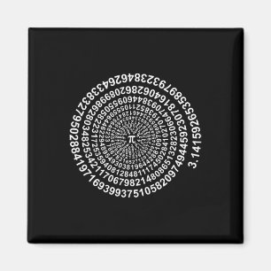 Spiral Pi Math Shirt Magnet