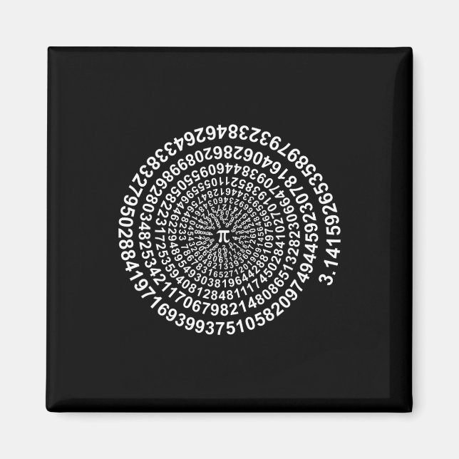 Spiral Pi Math Shirt  Magnet (Front)