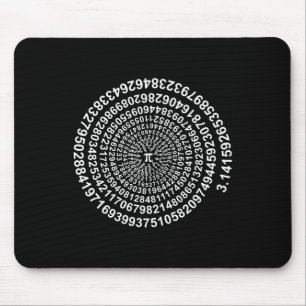 Spiral Pi Math Shirt Mouse Mat