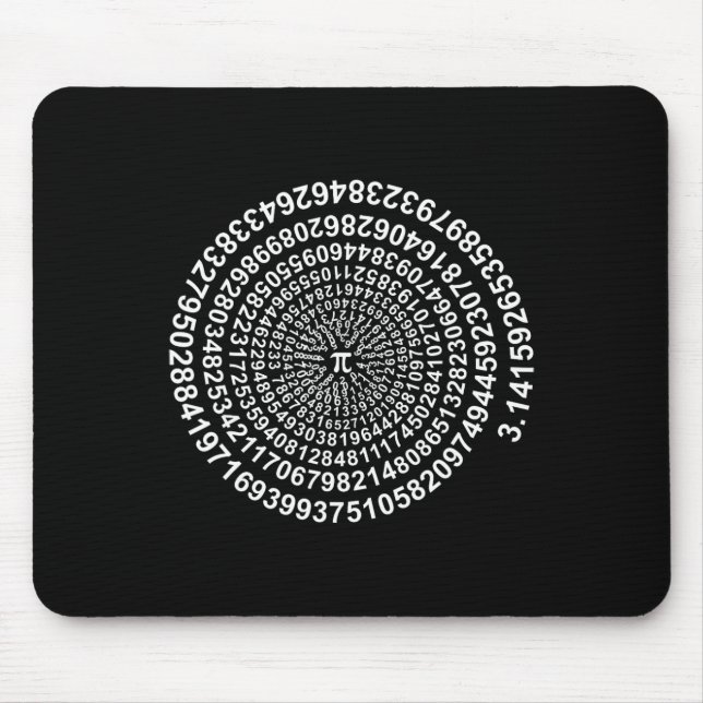 Spiral Pi Math Shirt  Mouse Mat (Front)