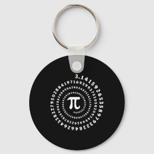 Spiral Pi Shirt Pi Day Math Lover Key Ring
