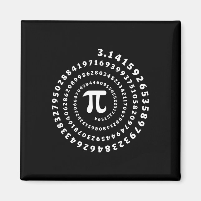 Spiral Pi Shirt Pi Day Math Lover  Magnet (Front)