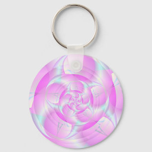 Spiral Pincers in Pink and Blue Key Ring
