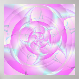 Spiral Pincers in Pink and Blue Poster