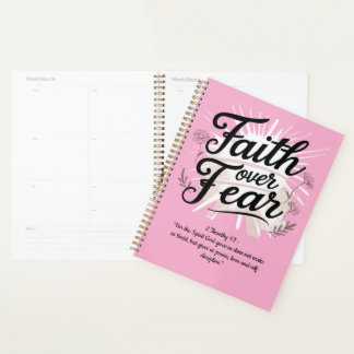 Spiral Planner with 2 Timothy 1:7Bible Verse