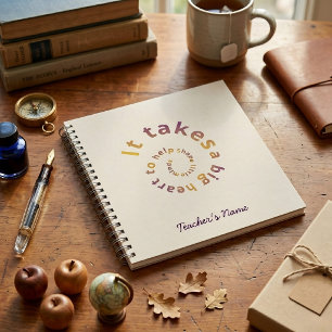 Spiral Quote Teacher Notebook-Personalised Notebook