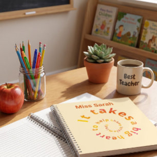Spiral Quote Teacher Notebook-Personalised Notebook