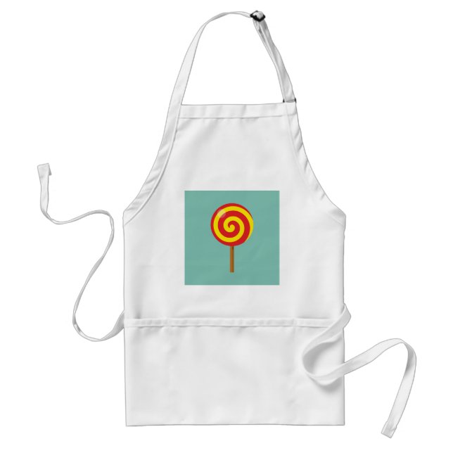 Spiral Red Yellow Lollipop Standard Apron (Front)