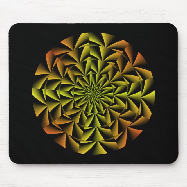 Spiral Retro Art Mouse Mat (Front)