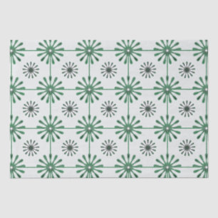 Spiral Retro Flowers Choose Your Background Colour Tissue Paper