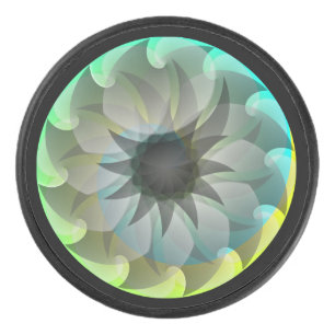 Spiral Shark by Kenneth Yoncich Hockey Puck