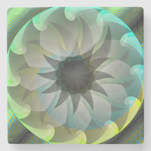 Spiral Shark by Kenneth Yoncich Stone Coaster