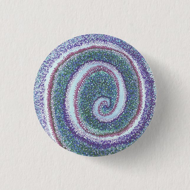 "SPIRAL SHELL"  3 CM ROUND BADGE (Front)