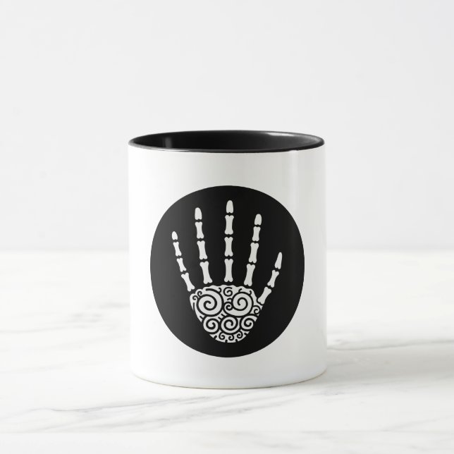 Spiral Skeleton Hand Mug (Center)