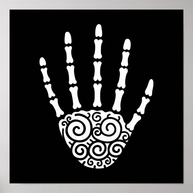 Spiral Skeleton Hand Poster (Front)
