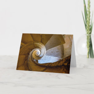 Spiral Staircase Going Down Card
